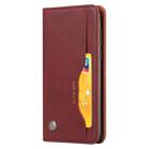 Knead Skin Texture Horizontal Flip Leather Case for Huawei Y7 Prime (2018) / Honor 7C / Enjoy 8, with Photo Frame & Holder & Card Slots & Wallet(Wine Red) - 1