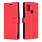 For Samsung Galaxy A21s Crazy Horse Texture Horizontal Flip Leather Case with Holder & Card Slots & Wallet & Photo Frame(Red) - 1
