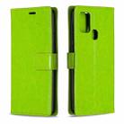For Samsung Galaxy A21s Crazy Horse Texture Horizontal Flip Leather Case with Holder & Card Slots & Wallet & Photo Frame(Green) - 1