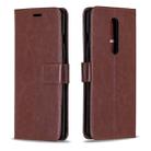 For OnePlus 8 Crazy Horse Texture Horizontal Flip Leather Case with Holder & Card Slots & Wallet & Photo Frame(Brown) - 1