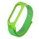 For Xiaomi Mi Band 5/4/3 Texture Case Hook and Loop Fastener Watch Band(Mint Green) - 1