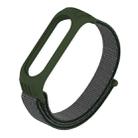 For Xiaomi Mi Band 5/4/3 Texture Case Hook and Loop Fastener Watch Band(Deep Olive) - 1
