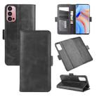 For OPPO Reno4 Pro 5G Dual-side Magnetic Buckle Horizontal Flip Leather Case with Holder & Card Slots & Wallet(Black) - 1