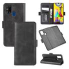 For Samsung Galaxy M31 Dual-side Magnetic Buckle Horizontal Flip Leather Case with Holder & Card Slots & Wallet(Black) - 1