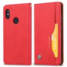 Knead Skin Texture Horizontal Flip Leather Case for Xiaomi Mi 8SE, with Photo Frame & Holder & Card Slots & Wallet(Red) - 1