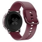 22mm For Huawei Watch GT2e/GT/GT2 46MM Color Buckle Silicone Watch Band (Wine Red) - 1