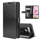 For LG K41S / K51S R64 Texture Single Horizontal Flip Protective Case with Holder & Card Slots & Wallet& Photo Frame(Black) - 1