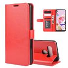 For LG K41S / K51S R64 Texture Single Horizontal Flip Protective Case with Holder & Card Slots & Wallet& Photo Frame(Red) - 1