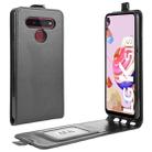 For LG K41S / K51S R64 Texture Single Vertical Flip Leather Protective Case with Card Slots & Photo Frame(Black) - 1