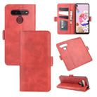 For LG K41S / K51S Dual-side Magnetic Buckle Horizontal Flip Leather Case with Holder & Card Slots & Wallet(Red) - 1