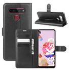 For LG K41S / K51S Litchi Texture Horizontal Flip Protective Case with Holder & Card Slots & Wallet(Black) - 1