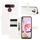 For LG K41S / K51S Litchi Texture Horizontal Flip Protective Case with Holder & Card Slots & Wallet(White) - 1