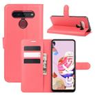 For LG K41S / K51S Litchi Texture Horizontal Flip Protective Case with Holder & Card Slots & Wallet(Red) - 1