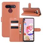 For LG K41S / K51S Litchi Texture Horizontal Flip Protective Case with Holder & Card Slots & Wallet(Brown) - 1