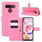 For LG K41S / K51S Litchi Texture Horizontal Flip Protective Case with Holder & Card Slots & Wallet(Rose red) - 1