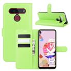For LG K41S / K51S Litchi Texture Horizontal Flip Protective Case with Holder & Card Slots & Wallet(Green) - 1