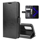 For Huawei Honor Play4 Pro / Honor V30 R64 Texture Single Horizontal Flip Protective Case with Holder & Card Slots & Wallet& Photo Frame(Black) - 1