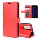 For Huawei Honor Play4 Pro / Honor V30 R64 Texture Single Horizontal Flip Protective Case with Holder & Card Slots & Wallet& Photo Frame(Red) - 1