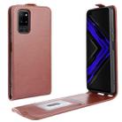 For Huawei Honor Play4 Pro / Honor V30 R64 Texture Single Vertical Flip Leather Protective Case with Card Slots & Photo Frame(Brown) - 1