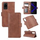 For Huawei Honor Play4 Pro/Honor V30  Dual-side Magnetic Buckle Horizontal Flip Leather Case with Holder & Card Slots & Wallet(Brown) - 1