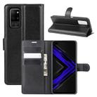 For Huawei Honor Play4 Pro/Honor V30 Litchi Texture Horizontal Flip Leather Case with Holder & Card Slots & Wallet(Black) - 1