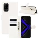 For Huawei Honor Play4 Pro/Honor V30 Litchi Texture Horizontal Flip Leather Case with Holder & Card Slots & Wallet(White) - 1