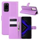 For Huawei Honor Play4 Pro/Honor V30 Litchi Texture Horizontal Flip Leather Case with Holder & Card Slots & Wallet(Purple) - 1