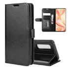 For OPPO Find X2 Pro  R64 Texture Single Horizontal Flip Protective Case with Holder & Card Slots & Wallet& Photo Frame(Black) - 1