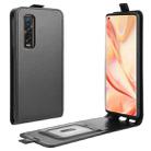 For OPPO Find X2 Pro R64 Texture Single Vertical Flip Leather Protective Case with Card Slots & Photo Frame(Black) - 1