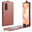 For OPPO Find X2 Pro R64 Texture Single Vertical Flip Leather Protective Case with Card Slots & Photo Frame(Brown) - 1