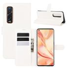 For OPPO Find X2 Pro Litchi Texture Horizontal Flip Protective Case with Holder & Card Slots & Wallet(White) - 1