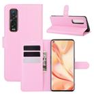For OPPO Find X2 Pro Litchi Texture Horizontal Flip Protective Case with Holder & Card Slots & Wallet(Pink) - 1