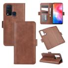 For Vivo Y50/Y30 Dual-side Magnetic Buckle Horizontal Flip Leather Case with Holder & Card Slots & Wallet(Brown) - 1