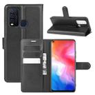 For Vivo Y50/Y30 Litchi Texture Horizontal Flip Protective Case with Holder & Card Slots & Wallet(Black) - 1