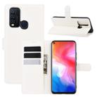 For Vivo Y50/Y30 Litchi Texture Horizontal Flip Protective Case with Holder & Card Slots & Wallet(White) - 1