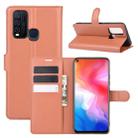 For Vivo Y50/Y30 Litchi Texture Horizontal Flip Protective Case with Holder & Card Slots & Wallet(Brown) - 1