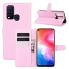 For Vivo Y50/Y30 Litchi Texture Horizontal Flip Protective Case with Holder & Card Slots & Wallet(Pink) - 1