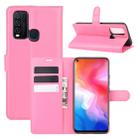 For Vivo Y50/Y30 Litchi Texture Horizontal Flip Protective Case with Holder & Card Slots & Wallet(Rose red) - 1