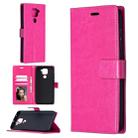 For Xiaomi Redmi Note 9 Crazy Horse Texture Horizontal Flip Leather Case with Holder & Card Slots & Wallet & Photo Frame(Rose Red) - 1