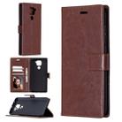 For Xiaomi Redmi Note 9 Crazy Horse Texture Horizontal Flip Leather Case with Holder & Card Slots & Wallet & Photo Frame(Brown) - 1