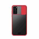 For Huawei P40 MOFI Xing Dun Series PC + TPU Anti-peep Waterproof And Anti-drop All-inclusive Protective Shell, Translucent Frosted(Red) - 1