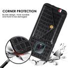 For Xiaomi Redmi 10X Pro 5G Crocodile Pattern PU+TPU+PVC Shatter-resistant Mobile Phone Case with Magnetic Invisible Holder & Holder & Card Slots(Black) - 10