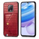 For Xiaomi Redmi 10X Pro 5G Crocodile Pattern PU+TPU+PVC Shatter-resistant Mobile Phone Case with Magnetic Invisible Holder & Holder & Card Slots(Red) - 2