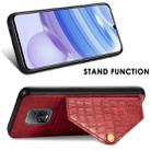 For Xiaomi Redmi 10X Pro 5G Crocodile Pattern PU+TPU+PVC Shatter-resistant Mobile Phone Case with Magnetic Invisible Holder & Holder & Card Slots(Red) - 6