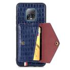 For Xiaomi Redmi 10X Pro 5G Crocodile Pattern PU+TPU+PVC Shatter-resistant Mobile Phone Case with Magnetic Invisible Holder & Holder & Card Slots(Sapphire Blue) - 5