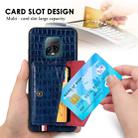 For Xiaomi Redmi 10X Pro 5G Crocodile Pattern PU+TPU+PVC Shatter-resistant Mobile Phone Case with Magnetic Invisible Holder & Holder & Card Slots(Sapphire Blue) - 7