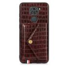 For Xiaomi Redmi 10X 4G/Note 9 Crocodile Pattern PU+TPU+PVC Shatter-resistant Mobile Phone Case with Magnetic Invisible Holder & Holder & Card Slots(Brown) - 4