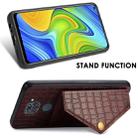 For Xiaomi Redmi 10X 4G/Note 9 Crocodile Pattern PU+TPU+PVC Shatter-resistant Mobile Phone Case with Magnetic Invisible Holder & Holder & Card Slots(Brown) - 6