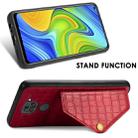 For Xiaomi Redmi 10X 4G/Note 9 Crocodile Pattern PU+TPU+PVC Shatter-resistant Mobile Phone Case with Magnetic Invisible Holder & Holder & Card Slots(Red) - 6