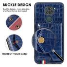 For Xiaomi Redmi 10X 4G/Note 9 Crocodile Pattern PU+TPU+PVC Shatter-resistant Mobile Phone Case with Magnetic Invisible Holder & Holder & Card Slots(Sapphire Blue) - 11
